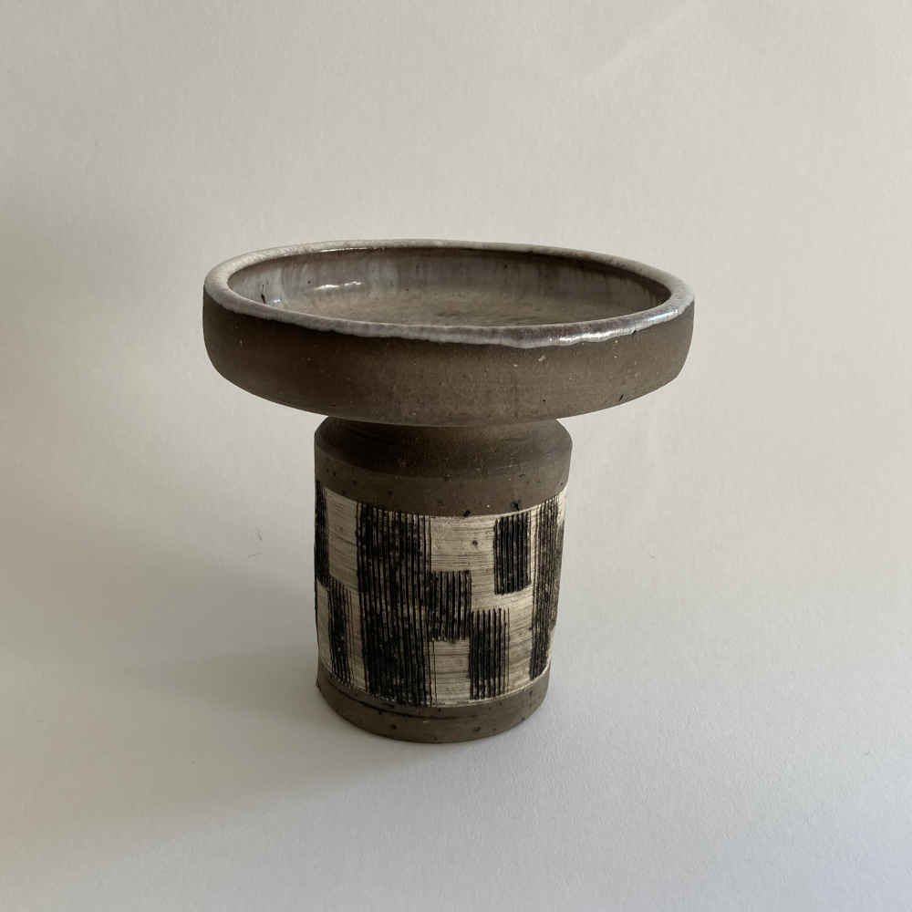 Gerhard DÖLZ (* 1926, † 2007) - Jarrón-plato - cerámica de taller
