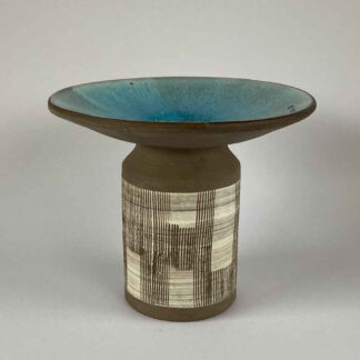 Gerhard DÖLZ (* 1926, † 2007) - Vaso a piastra con blu - Studio ceramica