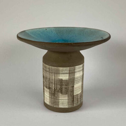 Gerhard DÖLZ (* 1926, † 2007) - Vaso a piastra con blu - Studio ceramica