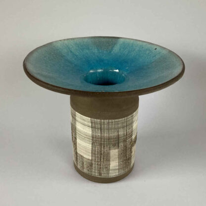 Gerhard DÖLZ (* 1926, † 2007) - Vaso a piastra con blu - Studio ceramica - immagine 3