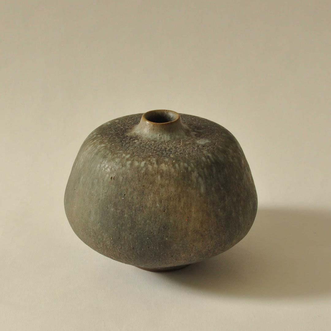 Görge HOHLT (* 1930, † 2022) - Petit vase vert - poterie d'atelier – Image 3