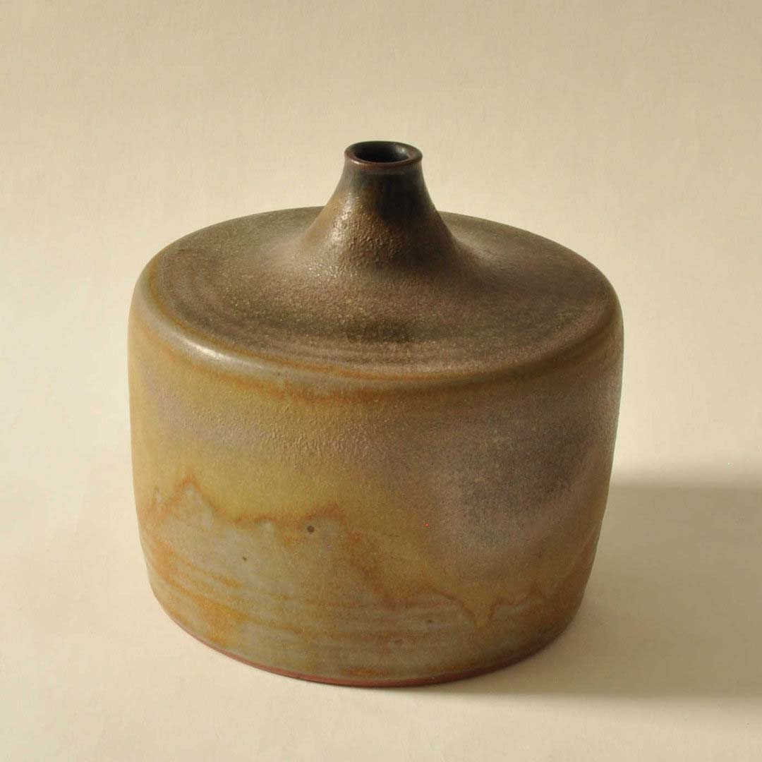 Görge HOHLT (* 1930, † 2022) - Jarrón marrón - cerámica de taller - Imagen 2