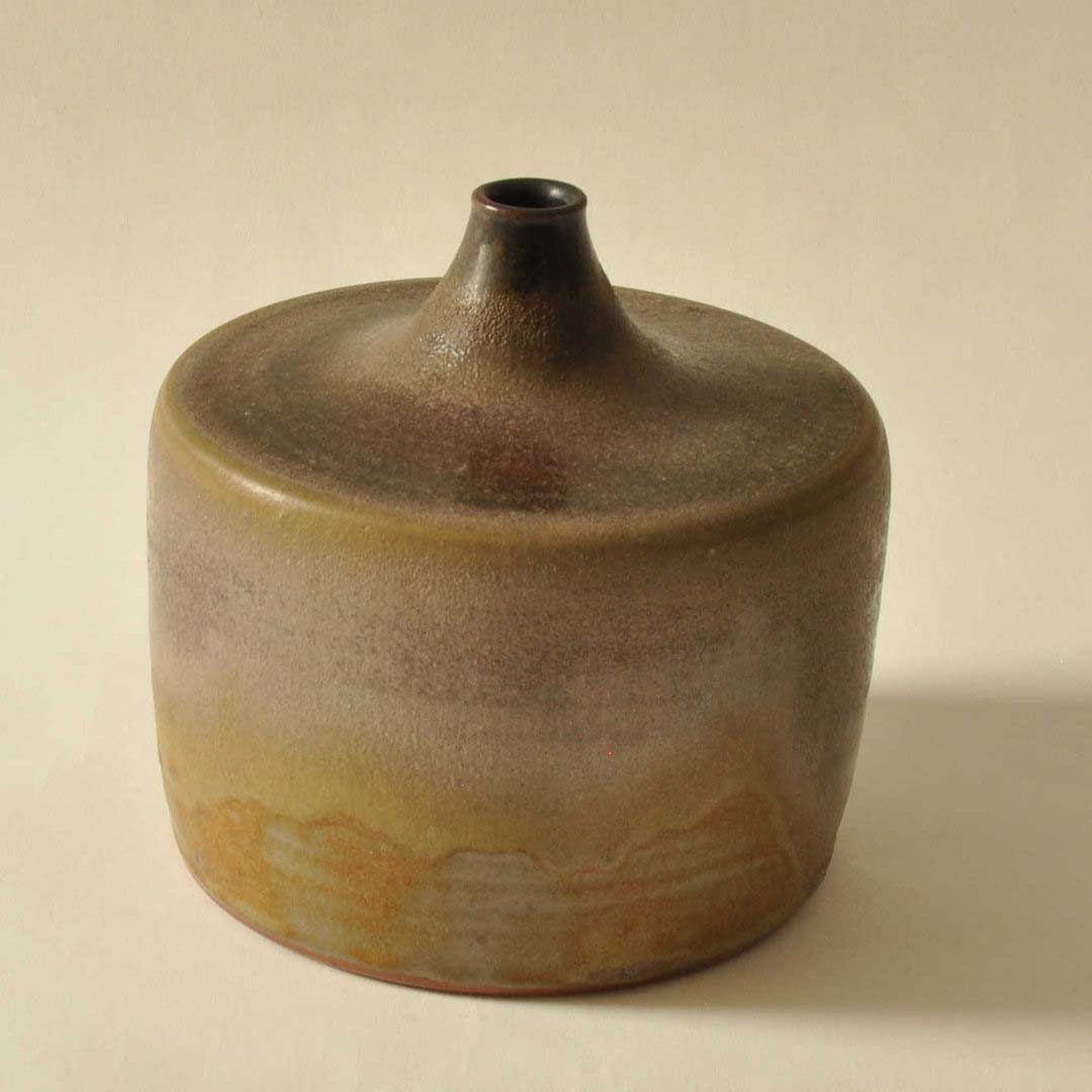 Görge HOHLT (* 1930, † 2022) - Jarrón marrón - cerámica de taller - Imagen 3