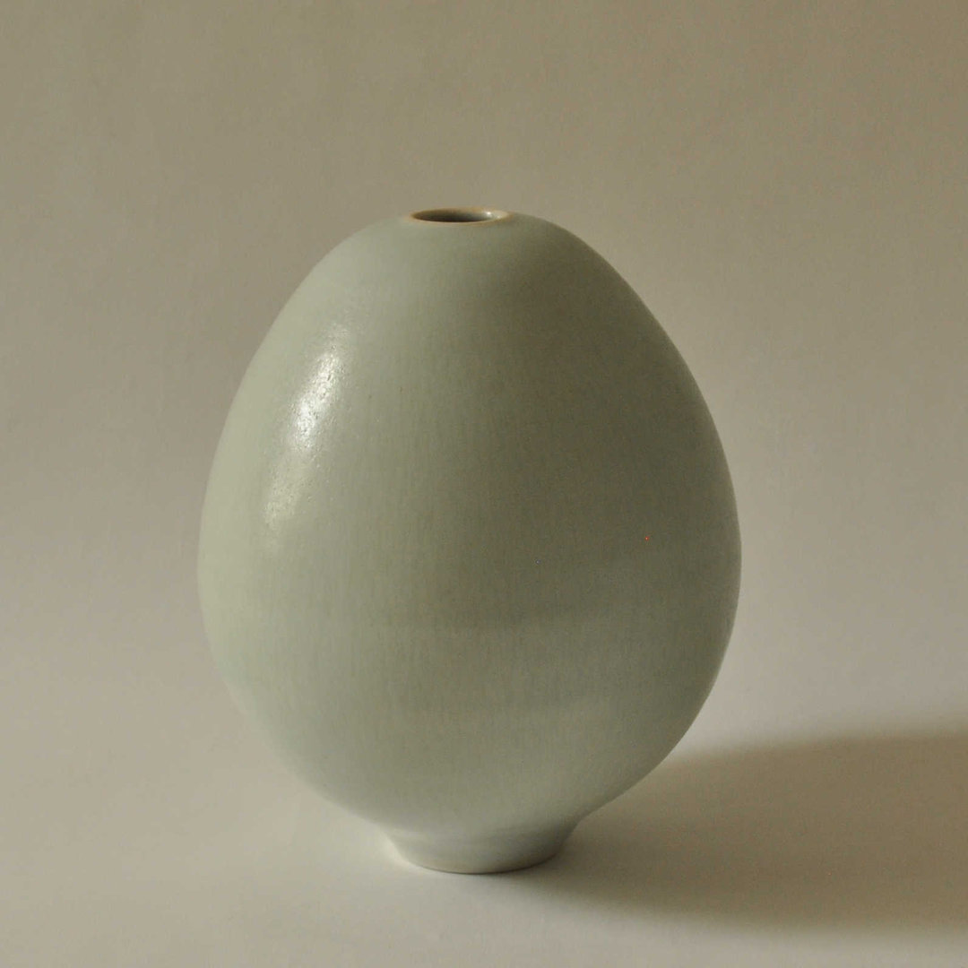 Görge HOHLT (* 1930, † 2022) - Jarrón de porcelana de color celadón - cerámica de taller - Imagen 4