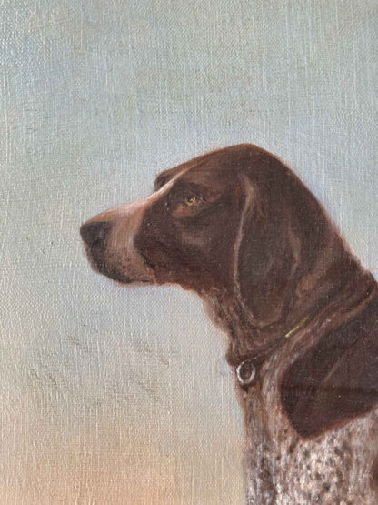 Gottfried STÄHLY-RYCHEN (* 1840, † 1920) - English Pointer in Landschaft - Hundeportrait-Ölgemälde – Bild 2
