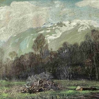 Hedwig SCHERRER (* 1878, † 1940) - Hoher Kasten (montagne) - Tableau avec des craies grasses