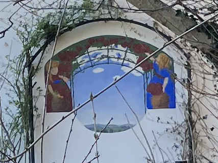 Pintura mural de Hedwig Scherrer en la Casa Hedwig Scherrer (Villa Scherrer).