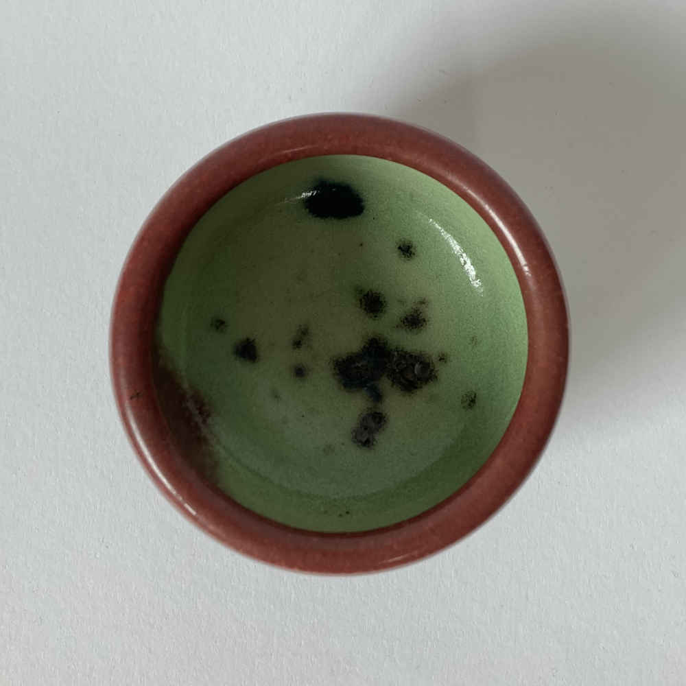 Heidi KIPPENBERG (* 1941) – Ciotola con gocce in rosso sangue - studio ceramica - immagine 5