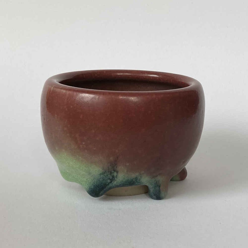 Heidi KIPPENBERG (* 1941) – Bowl with Drops in Oxblood Red - Studio Pottery