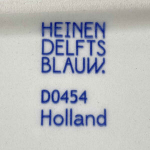Porcelain mark by Heinen Delfts Blauw: HEINEN DELFTS BLAUW., Holland