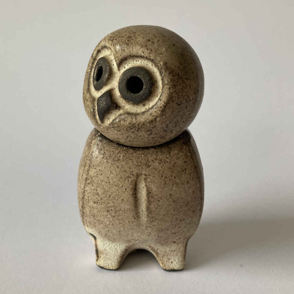 Heiner Hans KÖRTING (* 1911, † 1991) – Búho de cabeza giratoria (original taller de Heiner Körting) – Cerámica de taller - Imagen 2
