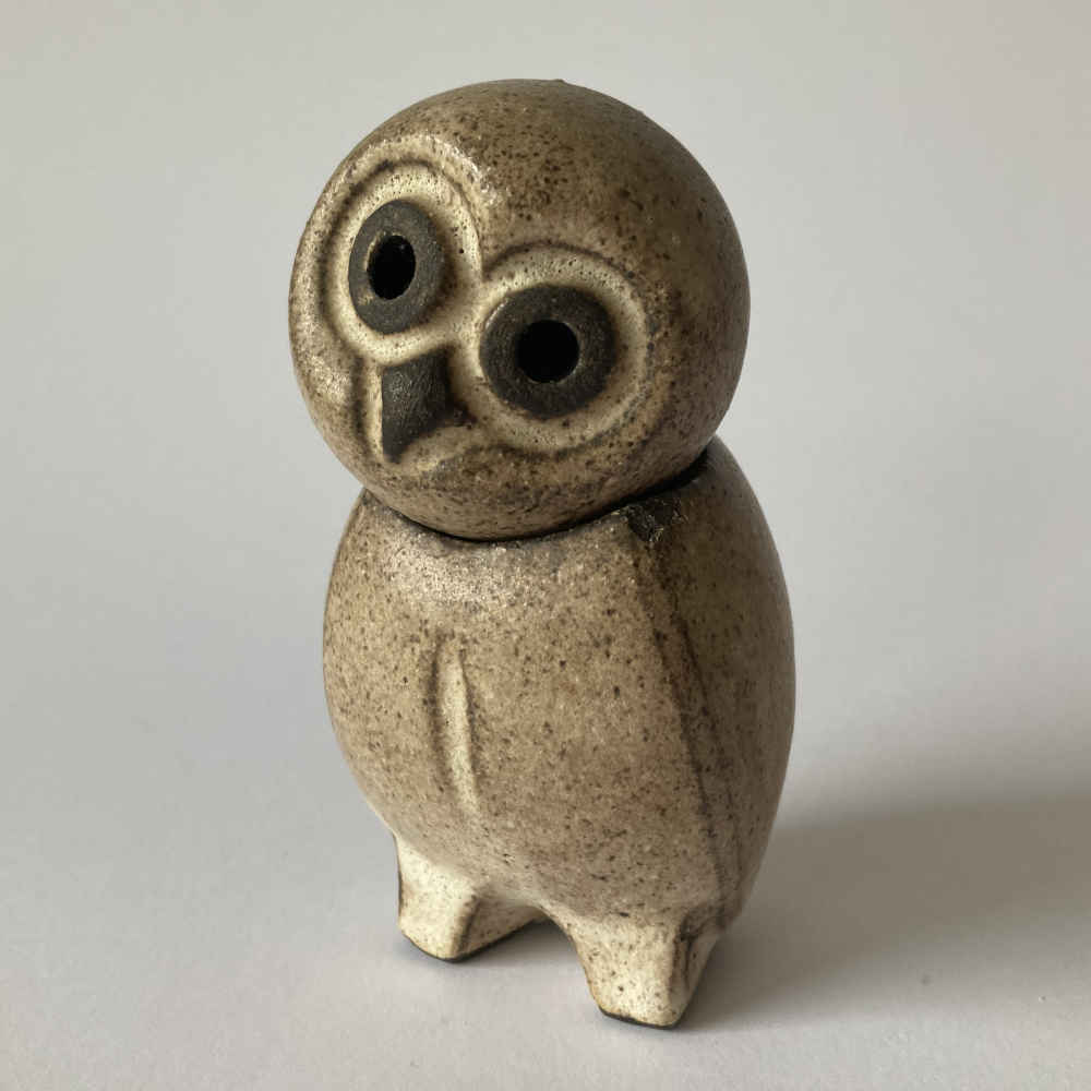 Heiner Hans KÖRTING (* 1911, † 1991) – Búho de cabeza giratoria (original taller de Heiner Körting) – Cerámica de taller - Imagen 4