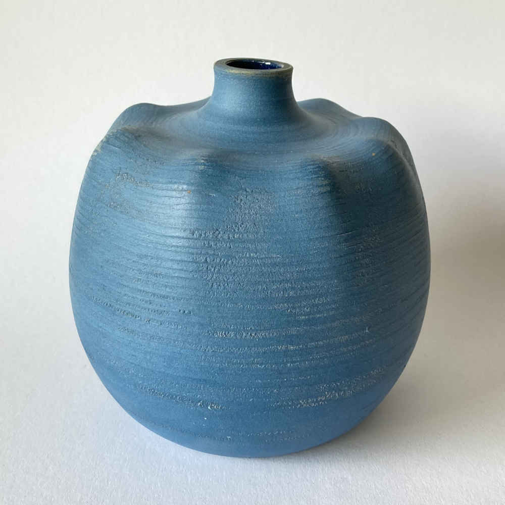 Heiner Hans KÖRTING (* 1911, † 1991) - Jarrón de cerámica azul - cerámica de taller - Imagen 2