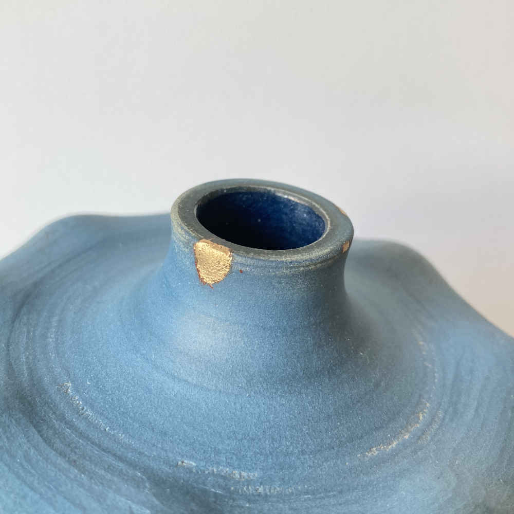 Heiner Hans KÖRTING (* 1911, † 1991) - Jarrón de cerámica azul - cerámica de taller - Imagen 3