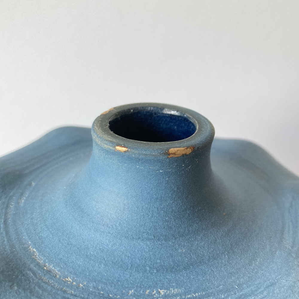Heiner Hans KÖRTING (* 1911, † 1991) - Jarrón de cerámica azul - cerámica de taller - Imagen 4