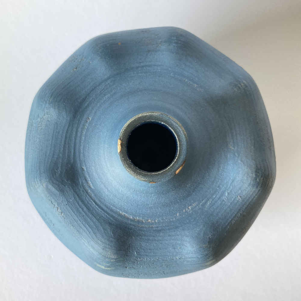 Heiner Hans KÖRTING (* 1911, † 1991) - Jarrón de cerámica azul - cerámica de taller - Imagen 5