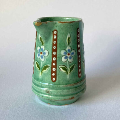 Johann WANZENRIED (* 1847, † 1895) - Jarra de leche con reparación kintsugi - Thun mayólica (Thoune) - Imagen 4