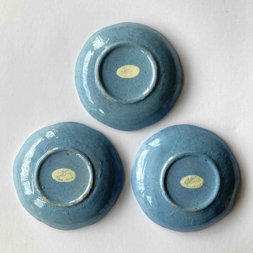 Johann WANZENRIED (* 1847, † 1895) – 3 servizi da caffè – Maiolica di Thun (Thoune) - immagine 9