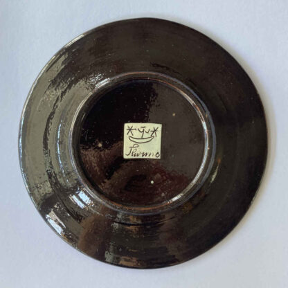 Johann WANZENRIED (* 1847, † 1895) - Plato de postre con edelweiss - Thun mayólica (Thoune) - Imagen 2
