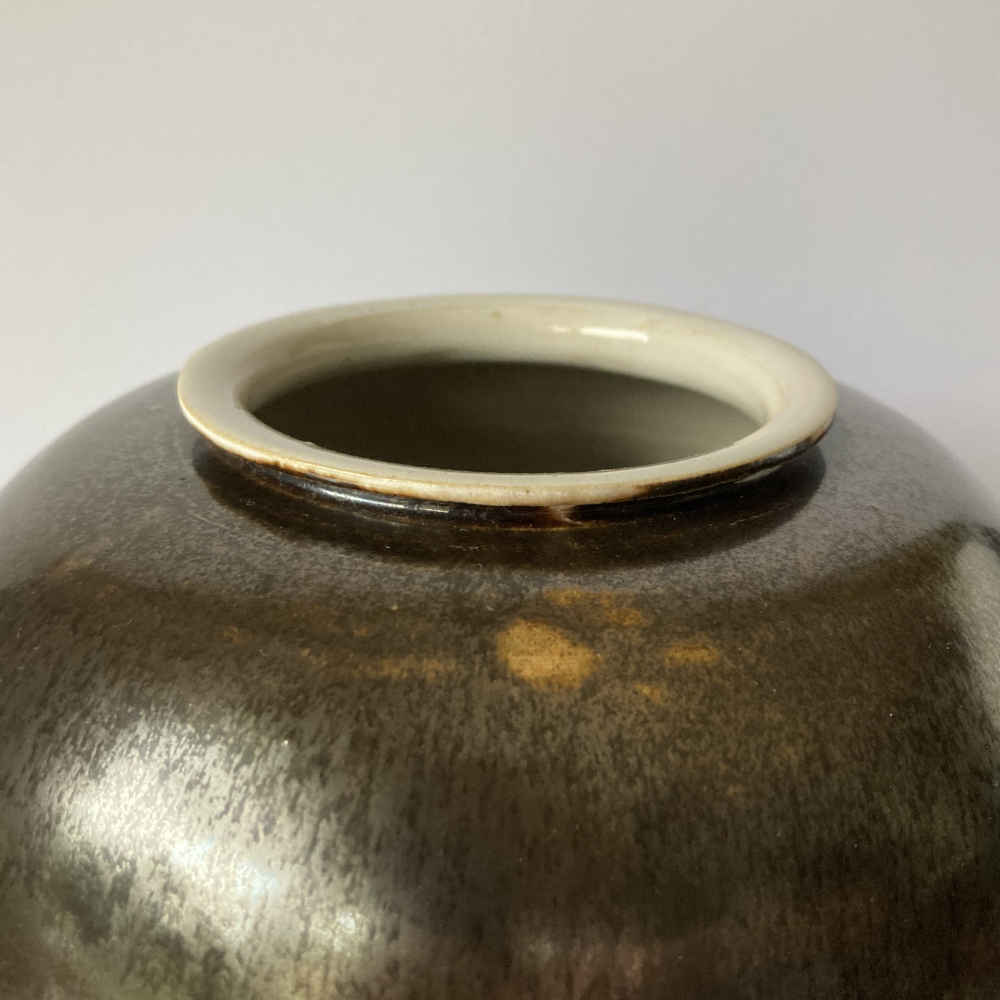 Johannes LEẞMANN (* 1903, † 1944) - Vaso con smalto a lustro marrone - Studio ceramica - immagine 3