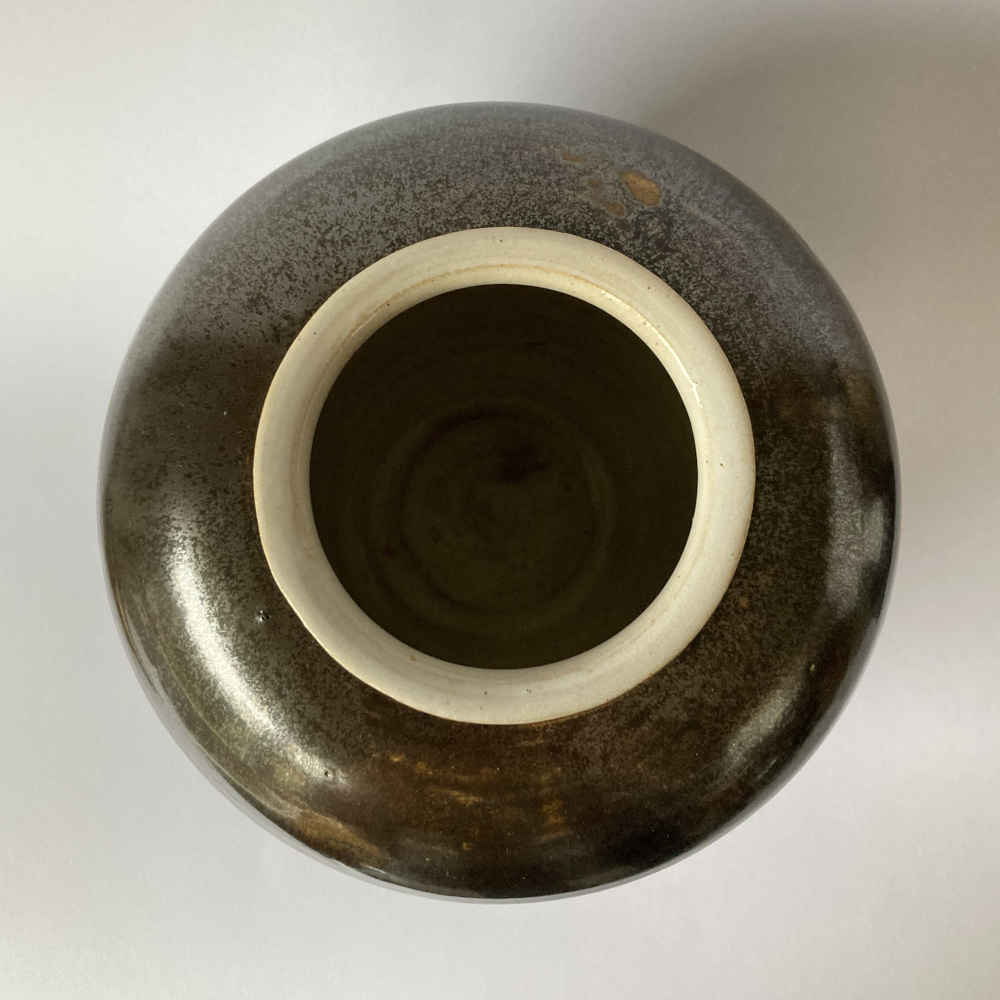 Johannes LEẞMANN (* 1903, † 1944) - Vaso con smalto a lustro marrone - Studio ceramica - immagine 6