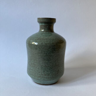 Karl JÜTTNER (* 1921, † 2006) - Vase brutaliste en turquoise - poterie d'atelier