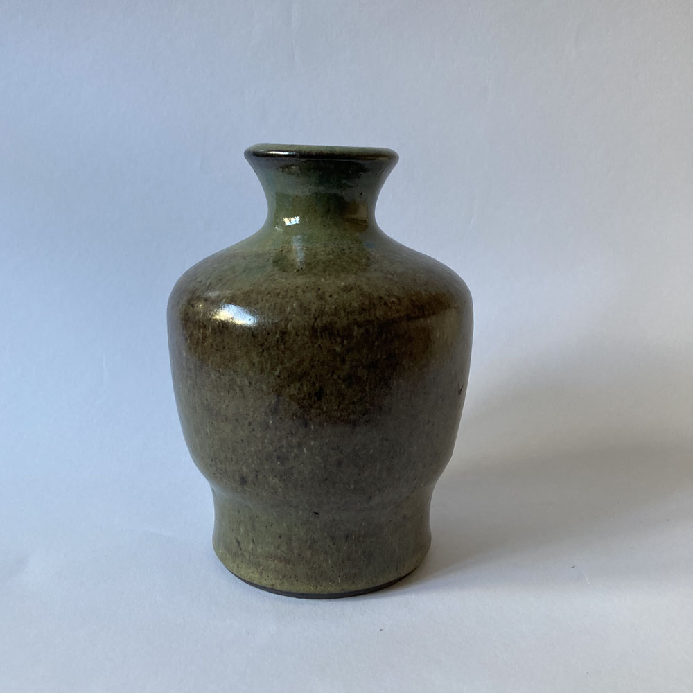 Karl JÜTTNER (* 1921, † 2006) - Vase brutaliste en marron, vert, bleu - poterie d'atelier – Image 2