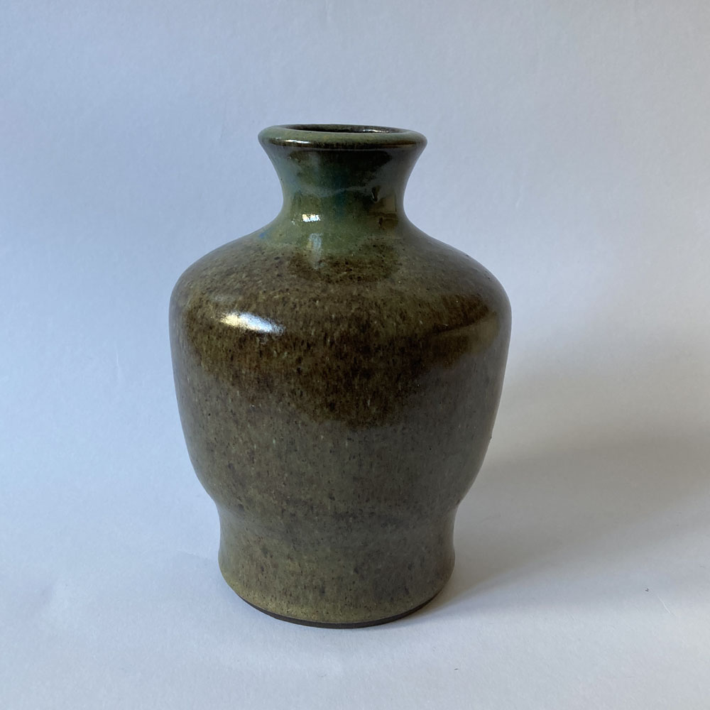 Karl JÜTTNER (* 1921, † 2006) - Vase brutaliste en marron, vert, bleu - poterie d'atelier – Image 3