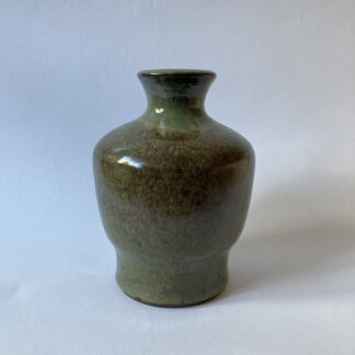 Karl JÜTTNER (* 1921, † 2006) - Vaso brutalista in marrone, verde, blu - studio ceramica