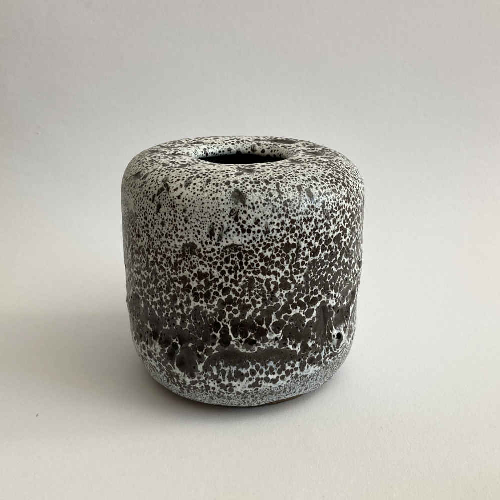 Karl JÜTTNER (* 1921, † 2006) - Vase with Fat Lava Glaze - Studio Pottery