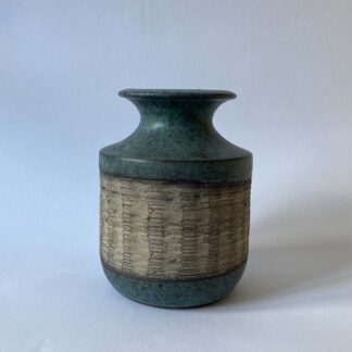 Karl JÜTTNER (* 1921, † 2006) - Gerade Vase mit Struktur - Studiokeramik