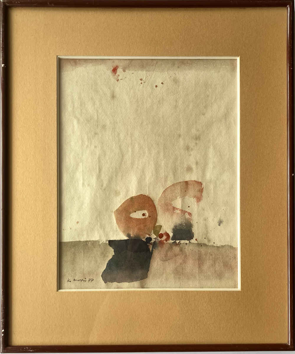 Karl MOSTBÖCK (* 1921, † 2013) – Watercolor in the style of Informel from 1977 - Image 2