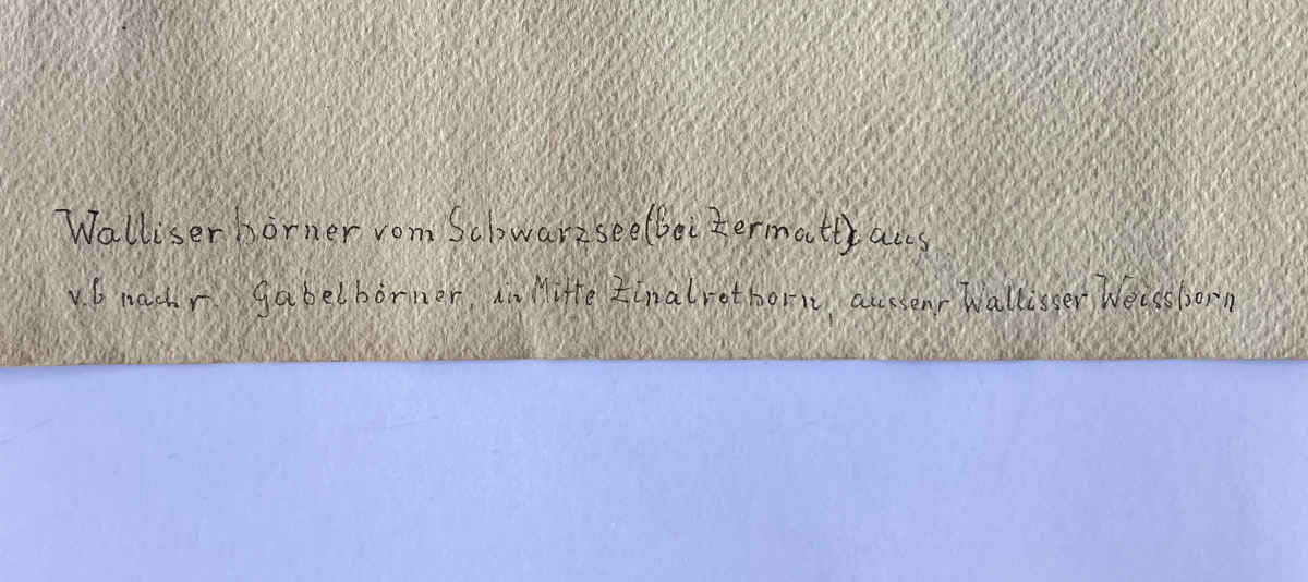 Leonhard STEINER (* 1836, † 1920) - Cumbres del Valais desde el Schwarzsee (cerca de Zermatt) - Pintura a la acuarela - Imagen 2