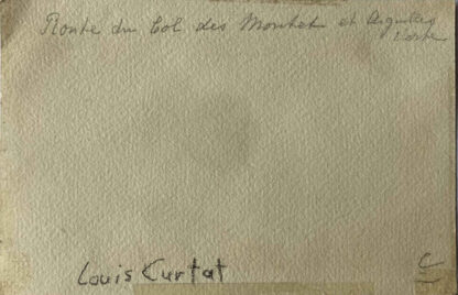 Louis CURTAT (* 1869, † 1944) - Route du Col des Montets et Aiguille Verte - Aquarelle – Image 3
