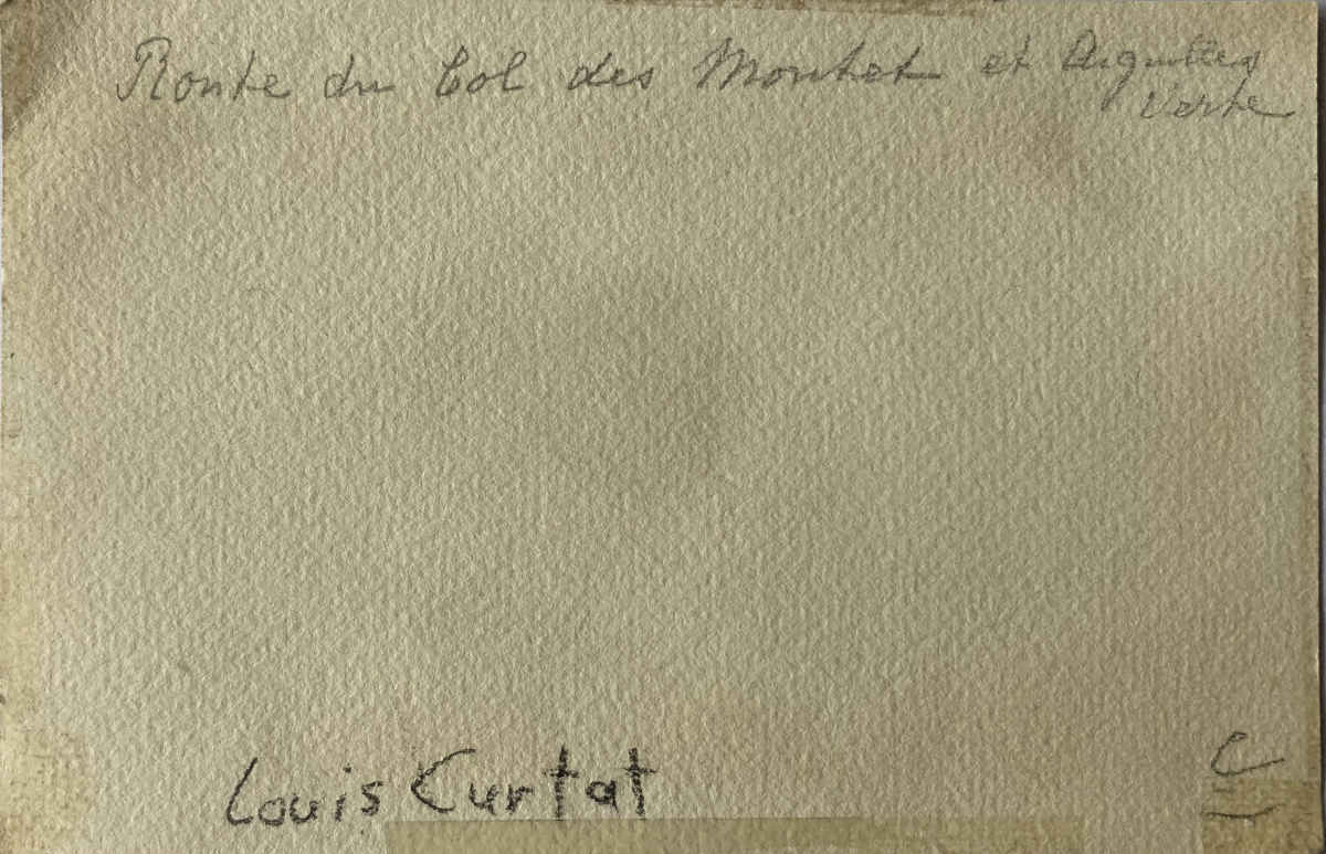 Louis CURTAT (* 1869, † 1944) - Route du Col des Montets et Aiguille Verte - Aquarelle – Image 3