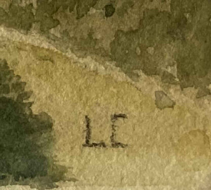 Louis CURTAT (* 1869, † 1944) - Haute vallée dans les Alpes - Aquarelle – Image 2