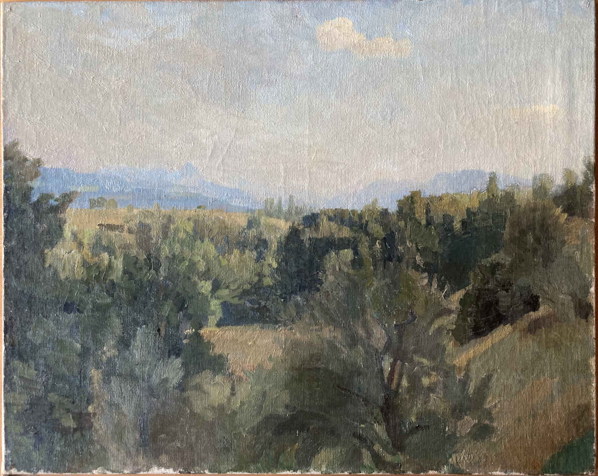 Oil on canvas of La Chenaillette by Louis Goerg-Lauresch