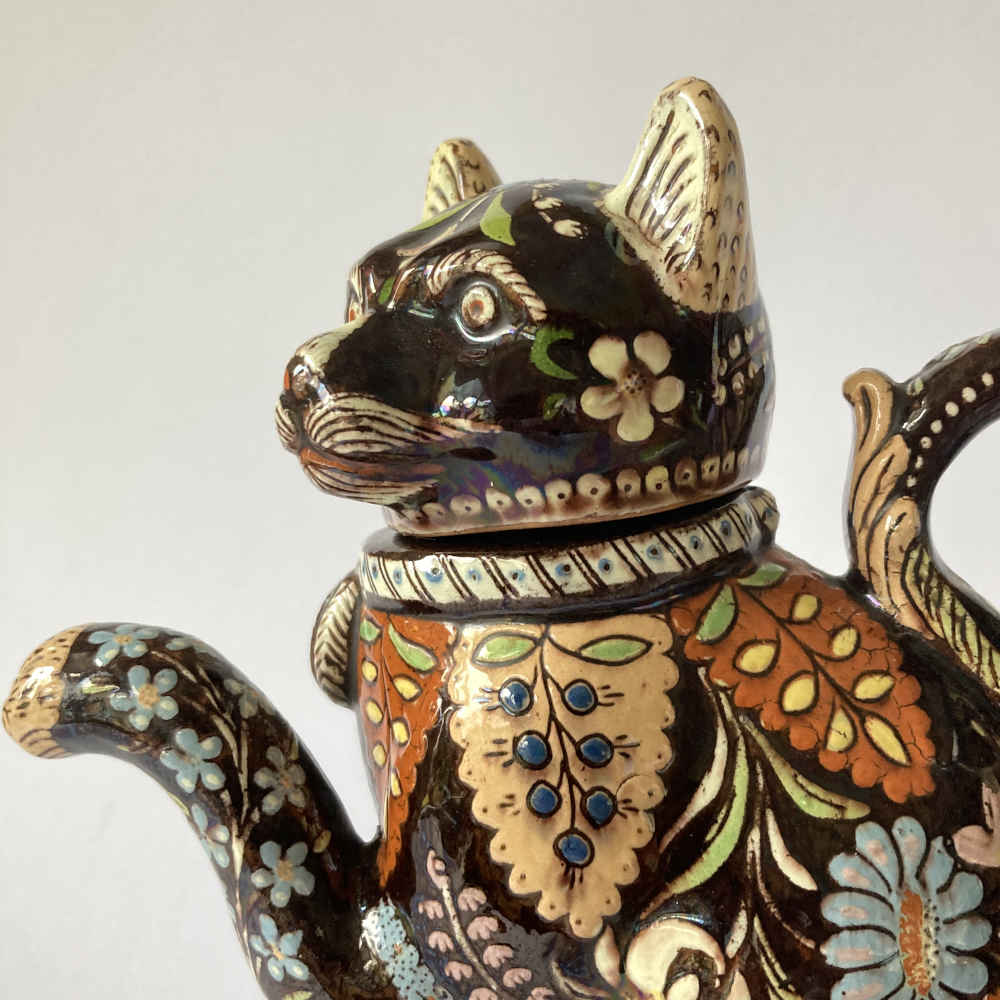 Maiolica di Thun – Gatto (nero) come teiera / caffettiera - immagine 15