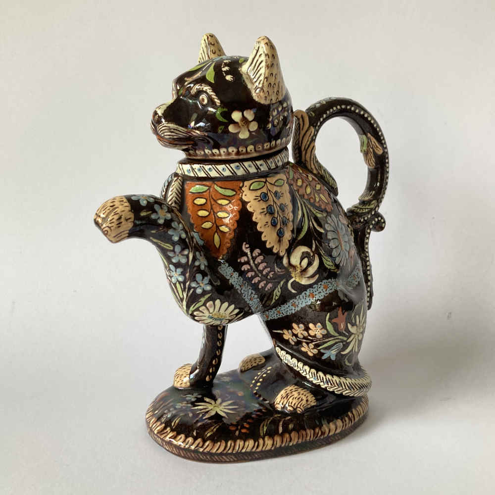Maiolica di Thun – Gatto (nero) come teiera / caffettiera - immagine 2