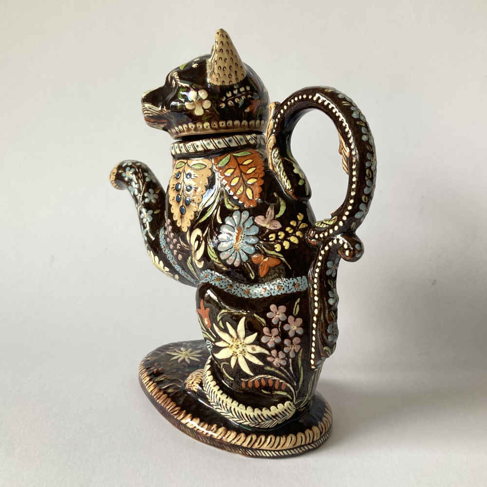 Maiolica di Thun – Gatto (nero) come teiera / caffettiera - immagine 13