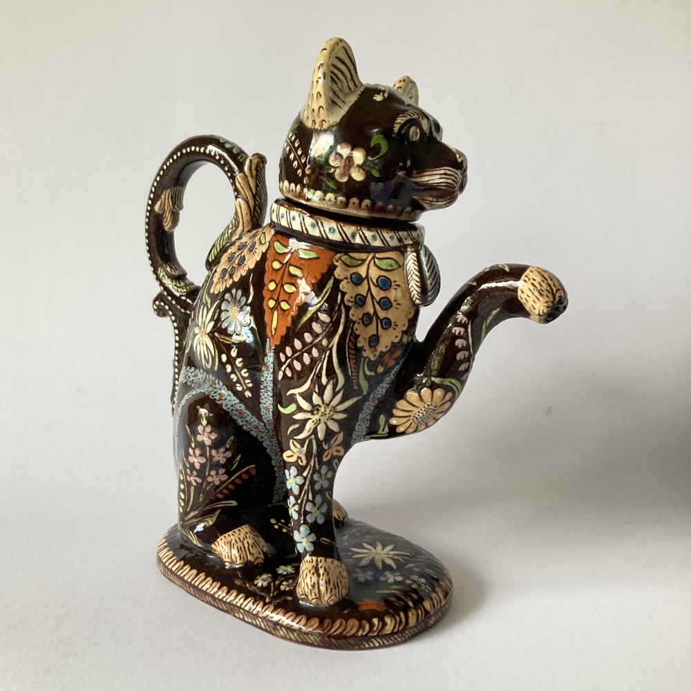 Maiolica di Thun – Gatto (nero) come teiera / caffettiera - immagine 8