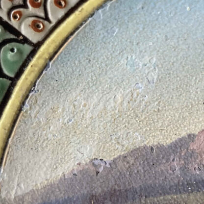 Majolique de Thoune – Assiette avec le pont Kapellbrücke de Lucerne devant le mont Pilate – Image 8