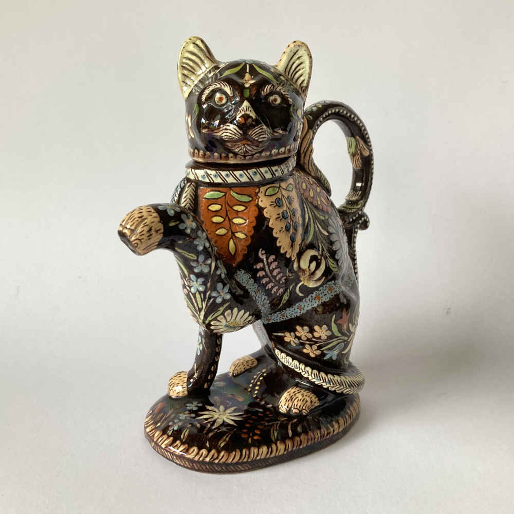 Majolique de Thoune – Chat (noir) servant de théière / cafetière – Image 5