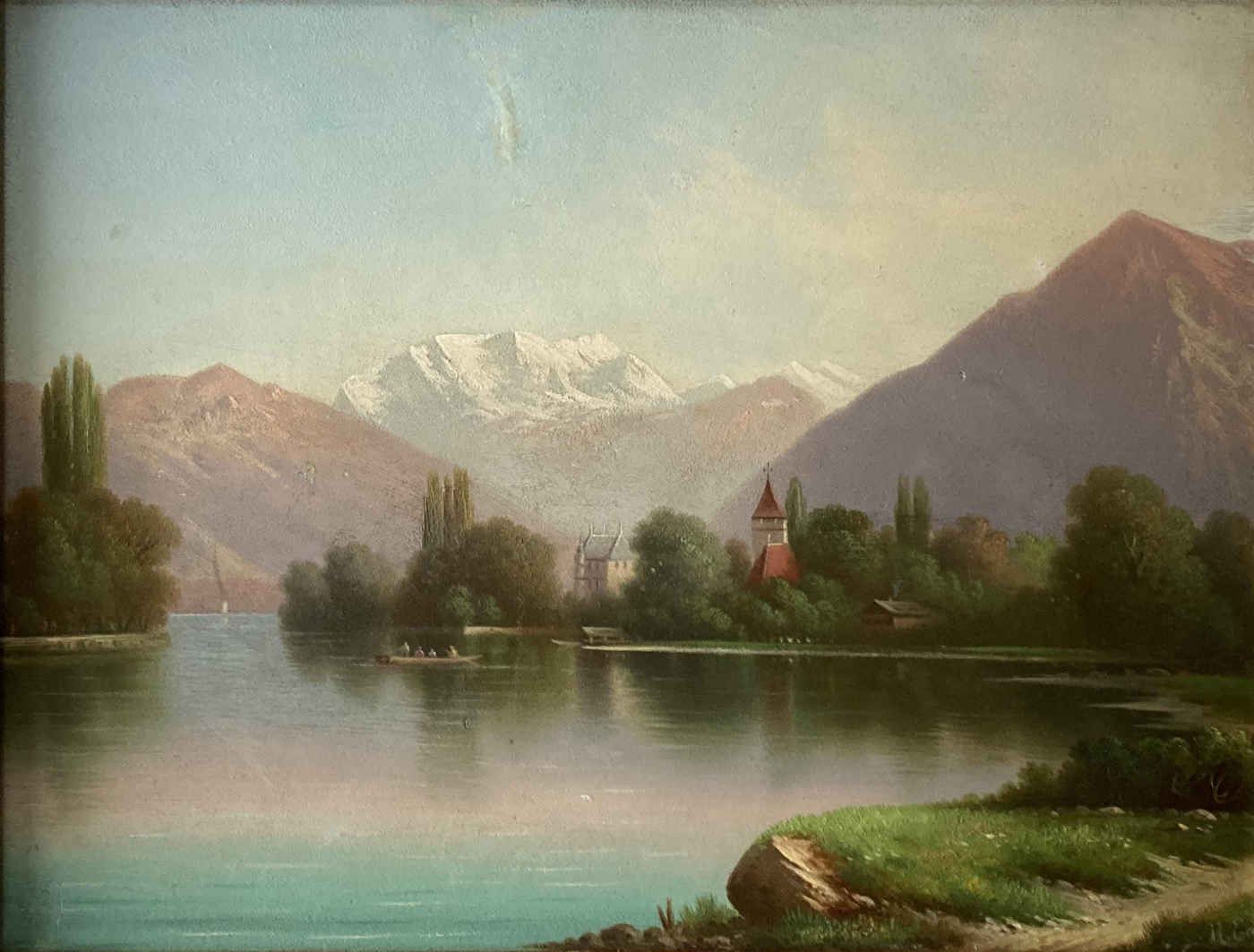 Marie EGG (* 1873, † 1959) - Castillo de Schadau - Cuadro Veduta