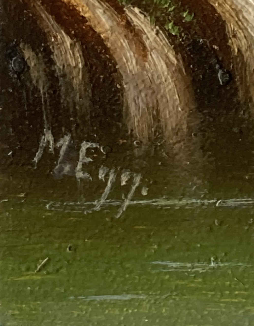 Marie EGG (* 1873, † 1959) - Chapelle de Tell - Uri Rotstock - Peinture de veduta - Peinture à l'huile – Image 4