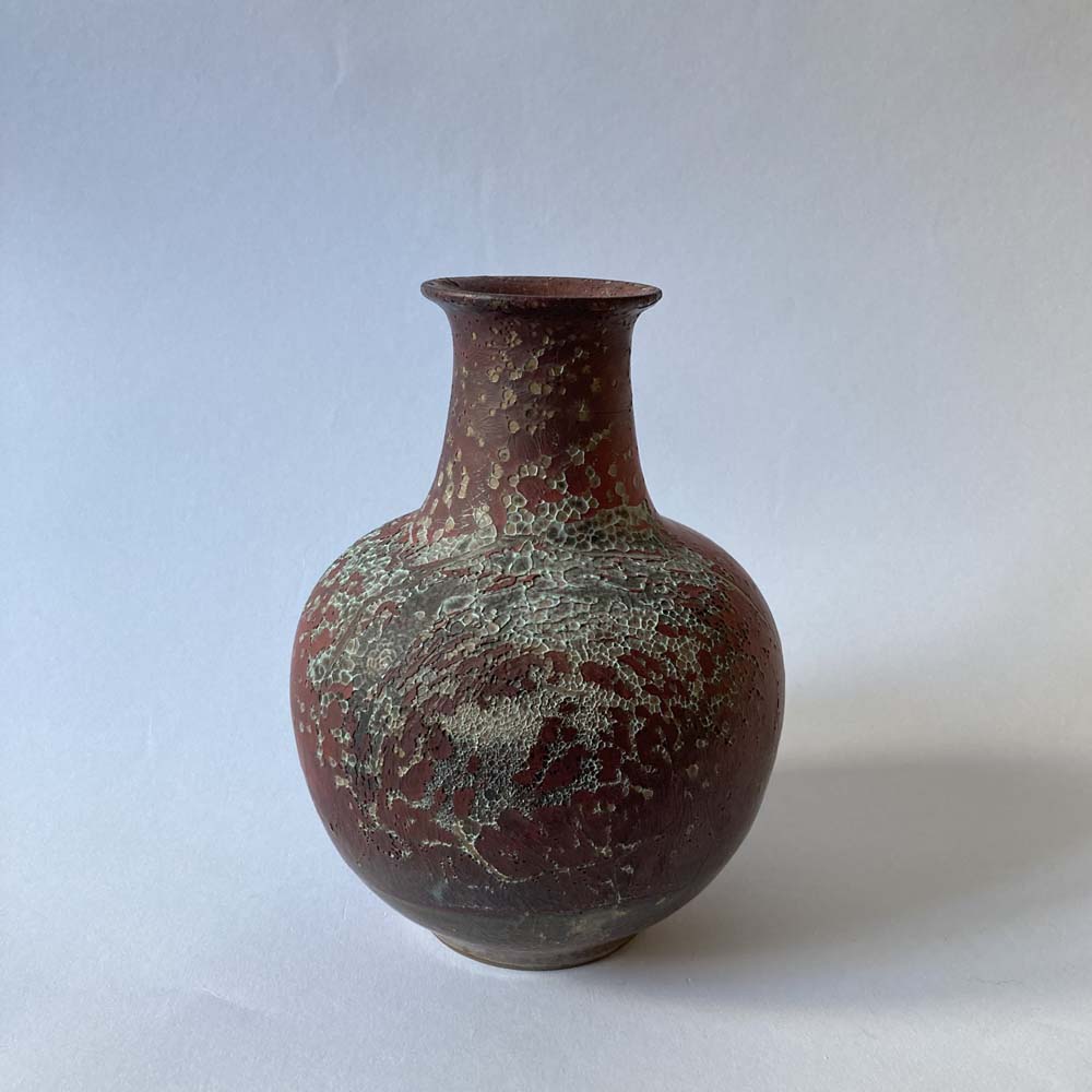 Mario ENKE (* 1948) - Vase avec émail bouilli in réduction - poterie d'atelier