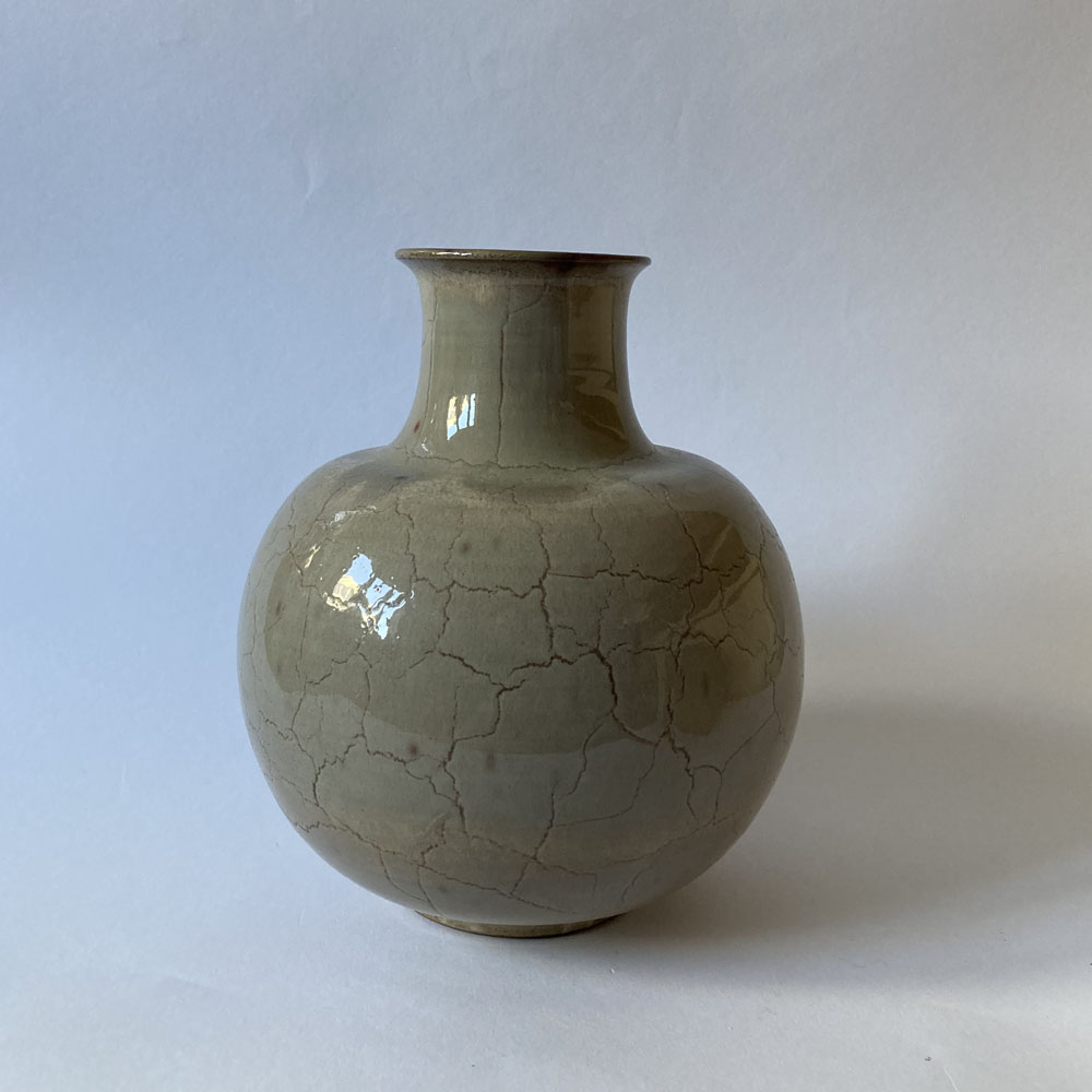 Mario ENKE (* 1948) - Vase gris - poterie d'atelier