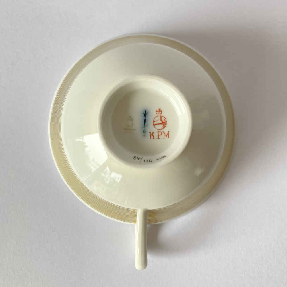 Marguerite FRIEDLAENDER-WILDENHAIN (1896-1985) for KPM - Tea set ‘Hallesche Form’ - ‘Gold rings’ - Studio Pottery - Image 7