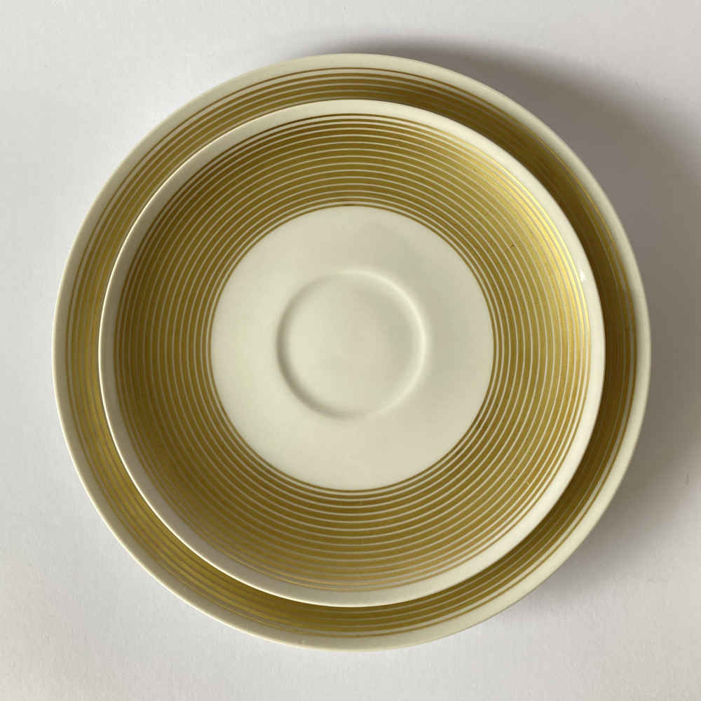 Marguerite FRIEDLAENDER-WILDENHAIN (1896-1985) pour KPM - service à thé « Forme de Halle » - « Anneaux en or » - Céramique d'atelier – Image 4