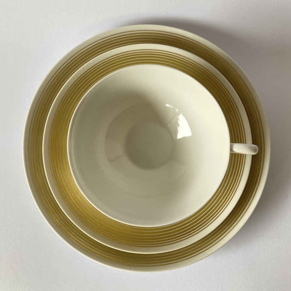 Marguerite FRIEDLAENDER-WILDENHAIN (1896-1985) pour KPM - service à thé « Forme de Halle » - « Anneaux en or » - Céramique d'atelier – Image 3